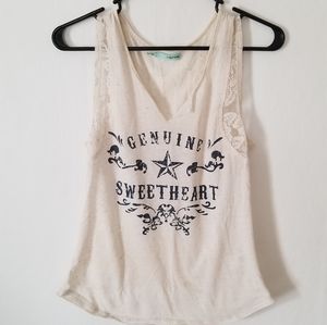 Maurices tank with lace sleeves